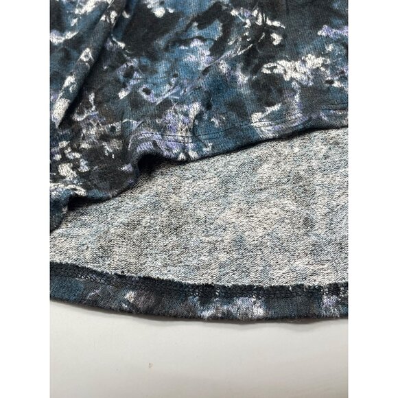 simply vera wang long sleeve shirt high low floral rayon blend sheer small READ - Picture 7 of 8